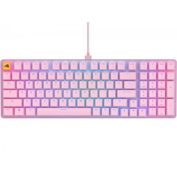 Glorious GMMK 2 Full-Size Keyboard - Fox switches, ANSI Layout, pink