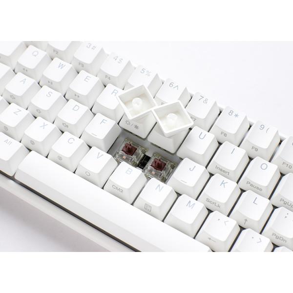 Ducky One 3 Classic Pure White Mini Gaming Tastatur, RGB LED - MX-Speed-Silver