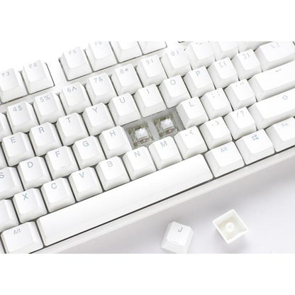 Ducky One 3 Classic Pure White TKL Gaming Tastatur, RGB LED - MX-Clear