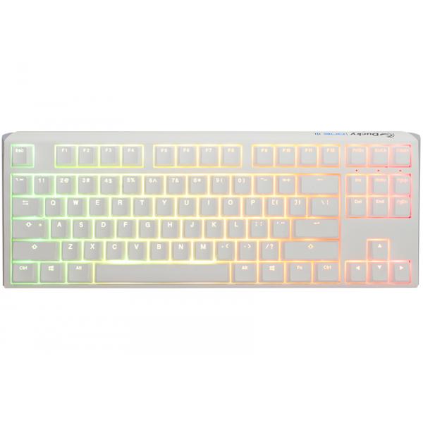 Ducky One 3 Classic Pure White TKL Gaming Tastatur, RGB LED - MX-Clear