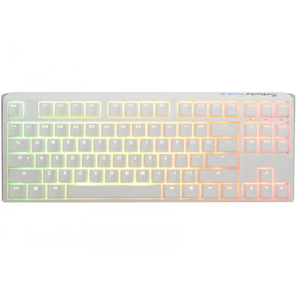 Ducky One 3 Classic Pure White TKL Gaming Tastatur, RGB LED - MX-Clear