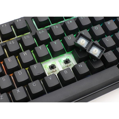 Ducky One 2 Backlit PBT Gaming Tastatur, MX-Speed-Silver, RGB LED - schwarz (US)