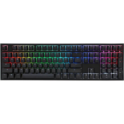 Ducky One 2 Backlit PBT Gaming Tastatur, MX-Speed-Silver, RGB LED - schwarz (US)