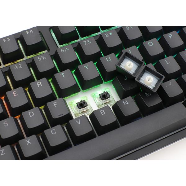 Ducky One 2 Backlit PBT Gaming Tastatur, MX-Silent-Red, RGB LED - schwarz (US)