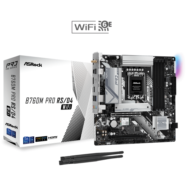 Asrock B760M Pro RS/D4 WiFi Intel B760 LGA 1700 micro ATX