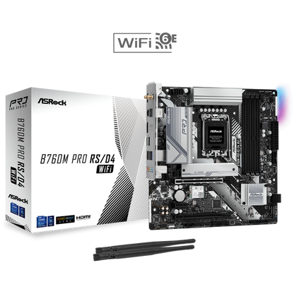 Asrock B760M Pro RS/D4 WiFi Intel B760 LGA 1700 micro ATX