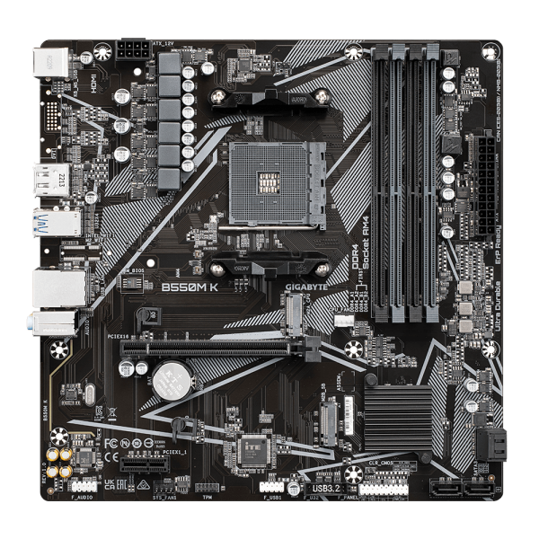 Gigabyte B550M K 1.0 scheda madre AMD B550 Socket AM4 micro ATX