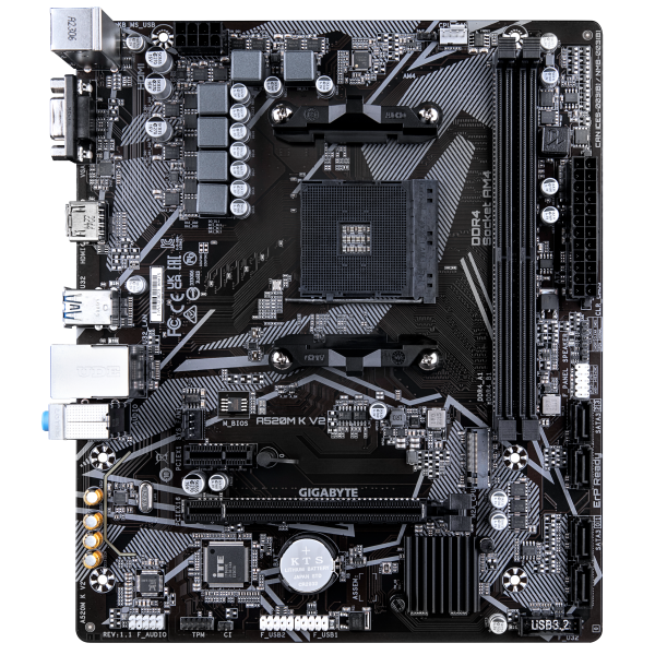 Gigabyte A520M K V2 scheda madre AMD A520 Socket AM4 micro ATX