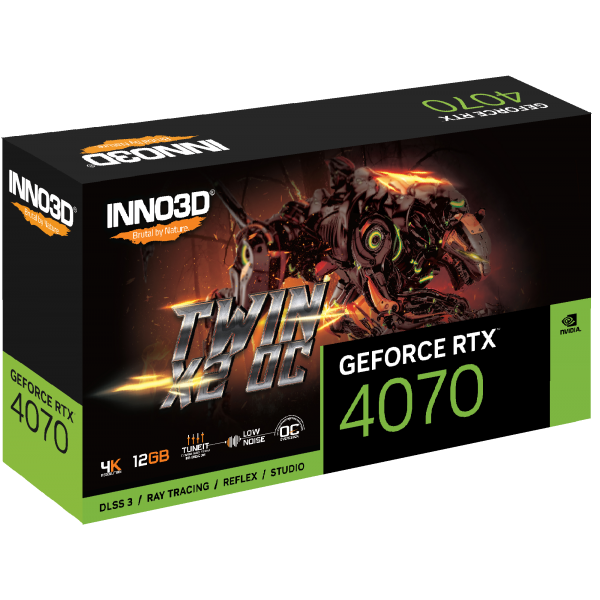 Inno3D N40702-126XX-185252N scheda video NVIDIA GeForce RTX 4070 12 GB GDDR6X