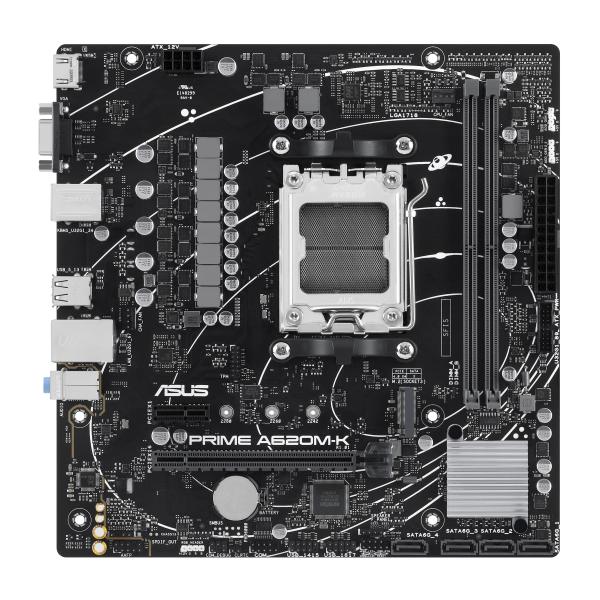 ASUS PRIME A620M-K AMD A620 Presa di corrente AM5 micro ATX