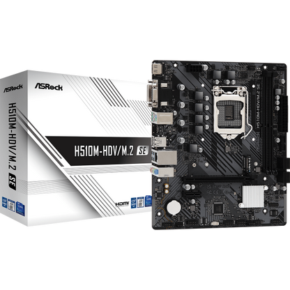 Asrock H510M-HDV/M.2 SE Intel H470 LGA 1200 (Socket H5) micro ATX