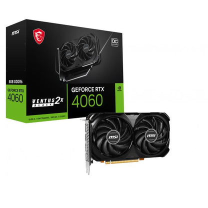 MSI GEFORCE RTX 4060 VENTUS 2X BLACK 8G OC scheda video NVIDIA 8 GB GDDR6