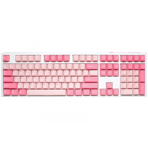 Ducky One 3 Gossamer Pink Gaming Keyboard - MX-Black Clear Top (US)