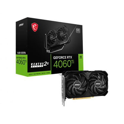 MSI GEFORCE RTX 4060 TI VENTUS 2X BLACK 16G OC scheda video NVIDIA 8 GB GDDR6