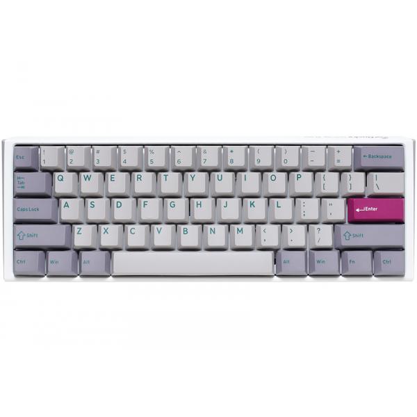 Ducky One 3 Mist Grey Mini Gaming Tastatur, RGB LED - MX-Blue