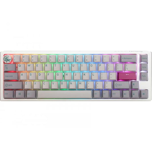 Ducky One 3 Mist Grey SF Gaming Tastatur, RGB LED - MX-Silent-Red