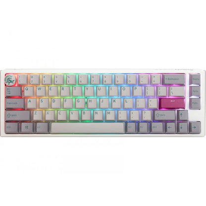 Ducky One 3 Mist Grey SF Gaming Keyboard, RGB LED - MX-Silent-Red (US)