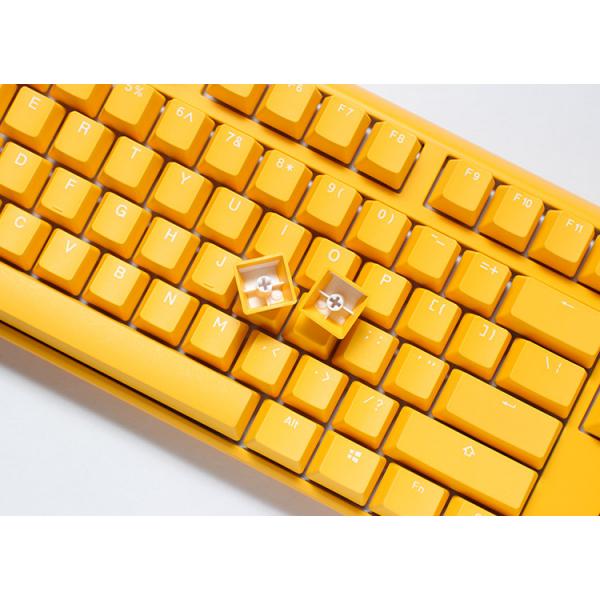 Ducky One 3 Yellow Gaming Keyboard, RGB LED - MX-Silent-Red (US)