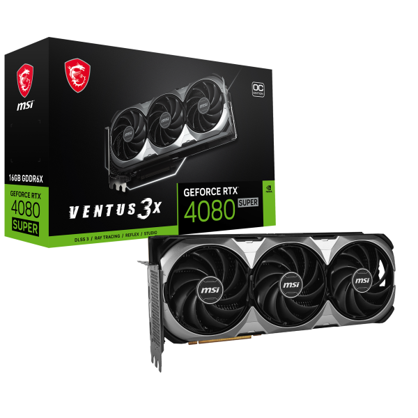 MSI VENTUS GeForce RTX 4080 SUPER 16G 3X OC NVIDIA 16 GB GDDR6X