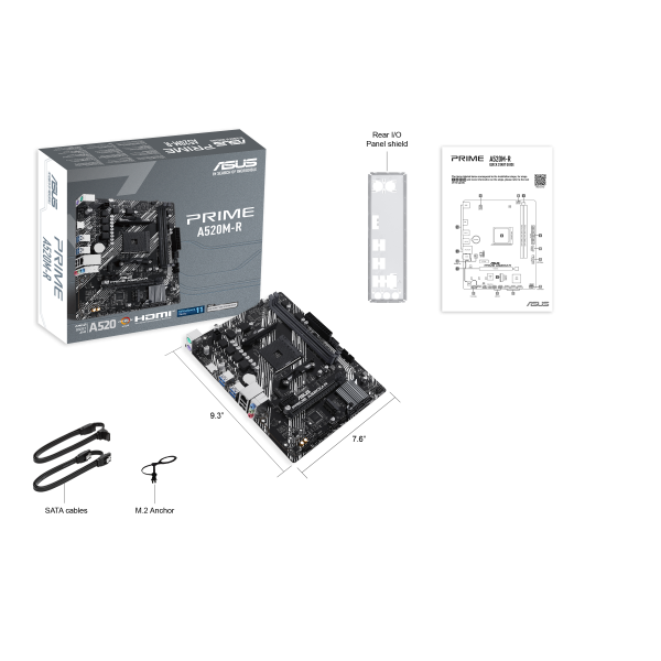 ASUS PRIME A520M-R AMD A520 Socket AM4 micro ATX