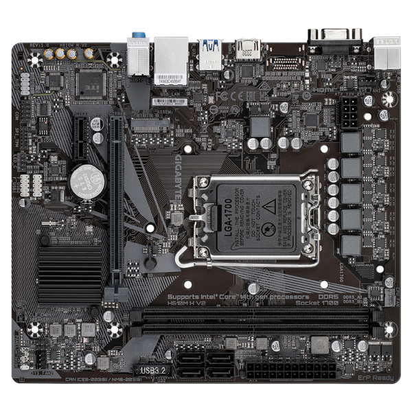 Gigabyte H610M H V2 scheda madre Intel H610 Express LGA 1700 micro ATX