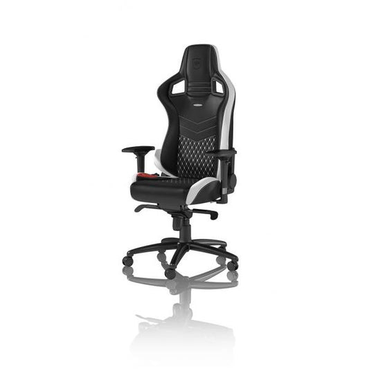 noblechairs EPIC Real Leather Gaming Chair - black/white/red