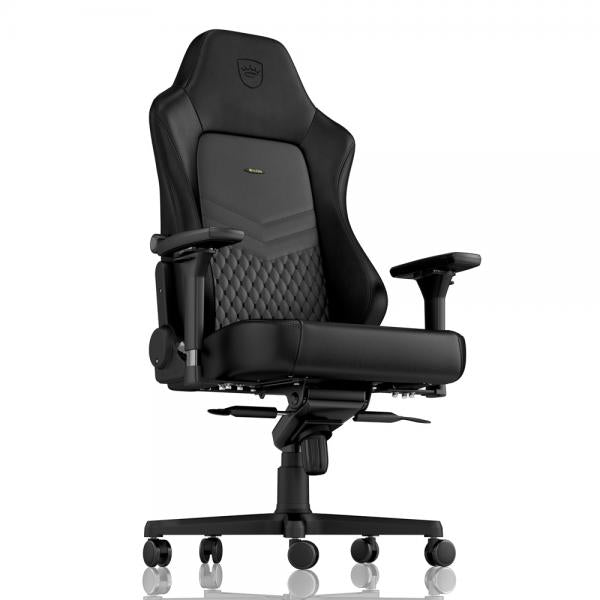 noblechairs HERO Real Leather Gaming Chair - Black/Black