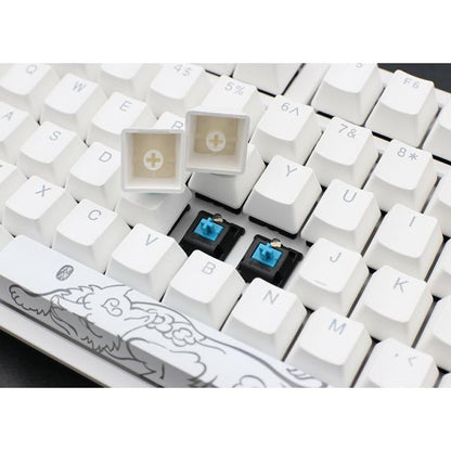 Ducky One 2 White Edition PBT Gaming Tastatur, MX-Black, weie LED - wei