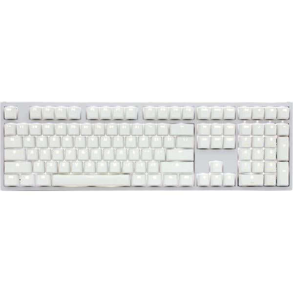 Ducky One 2 White Edition PBT Gaming Tastatur, MX-Black, weie LED - wei