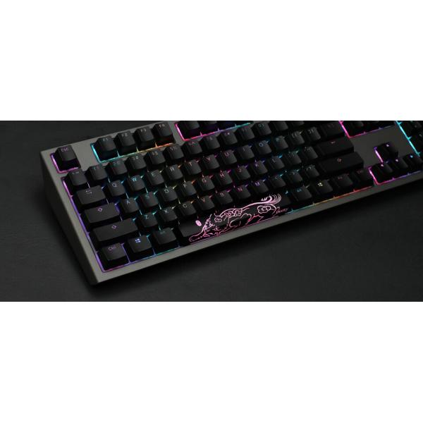 Ducky Shine 7 PBT Gaming Keyboard, MX-Blue, RGB LED - gunmetal