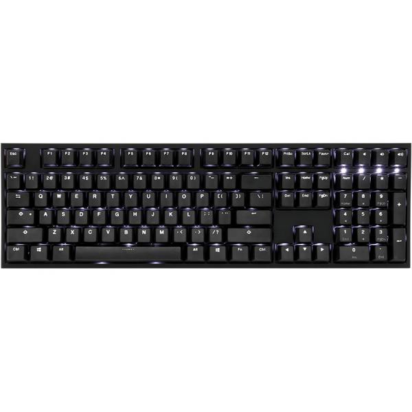 Ducky One 2 Backlit PBT Gaming Keyboard, MX Blue, White LED - Black