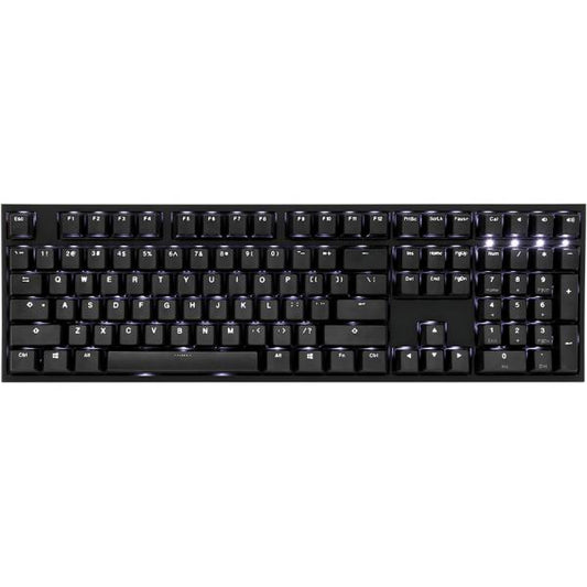 Ducky One 2 Backlit PBT Gaming Keyboard, MX Silver, White LED - Black