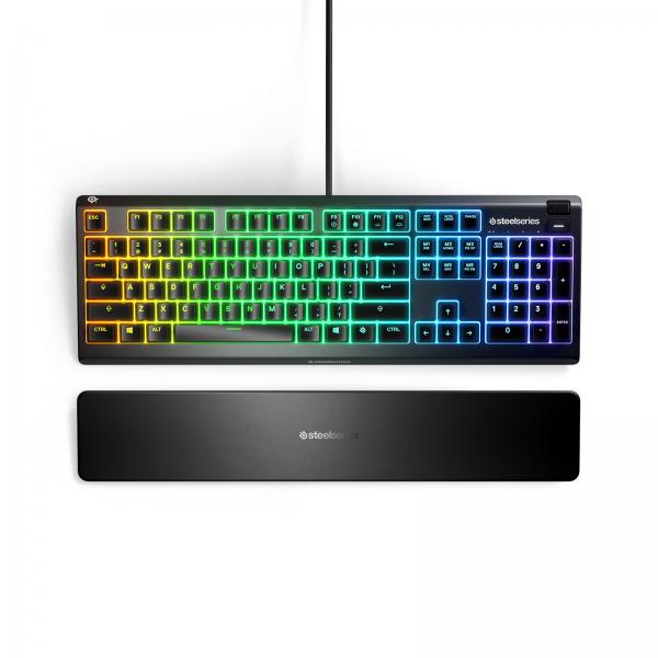 SteelSeries Apex 3 Gaming Tastatur, SteelSeries Whisper-Quiet, RGB - schwarz