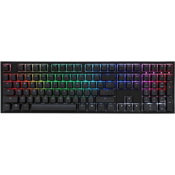 Ducky One 2 Backlit PBT Gaming Tastatur, MX-Blue, RGB LED - schwarz