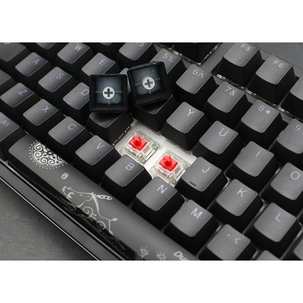 Ducky One 2 TKL PBT Gaming Tastatur, MX-Silent-Red, RGB LED - schwarz