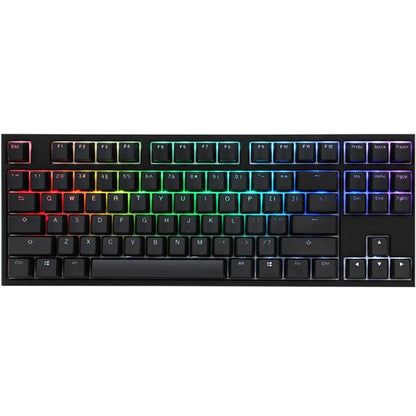 Ducky One 2 TKL PBT Gaming Tastatur, MX-Silent-Red, RGB LED - schwarz