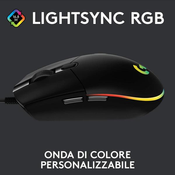 Logitech G203 Lightsync Gaming Maus - schwarz