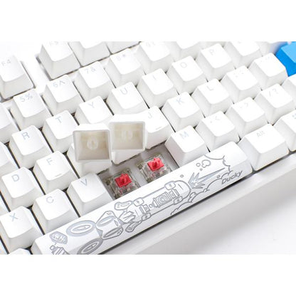 Ducky One 2 TKL PBT Gaming Tastatur, MX-Silent-Red, RGB LED - wei