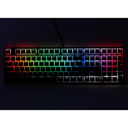 Ducky One 2 Backlit PBT Gaming Tastatur, MX-Speed-Silver, RGB LED - schwarz