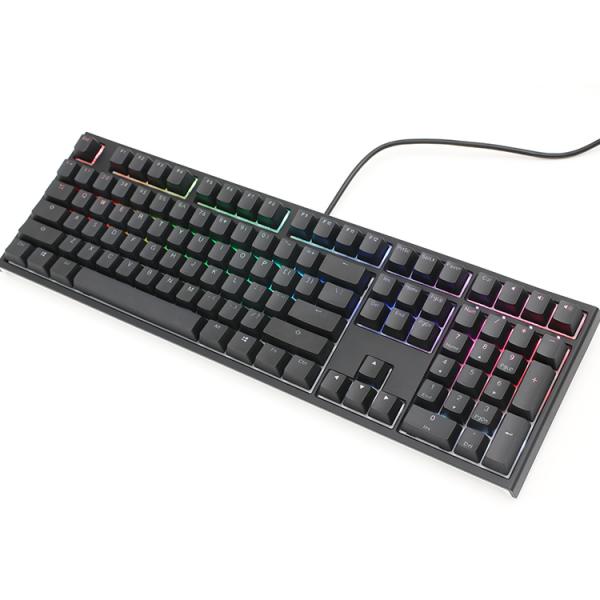 Ducky One 2 Backlit PBT Gaming Tastatur, MX-Speed-Silver, RGB LED - schwarz