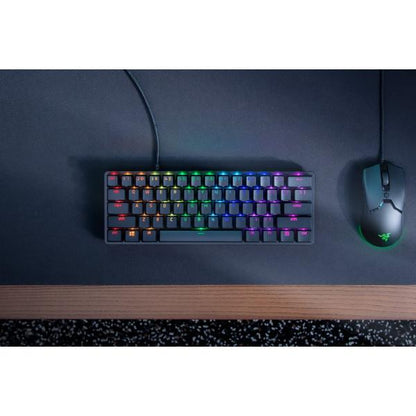 Razer Huntsman Mini Black Gaming Tastatur, Clicky Purple optical - schwarz