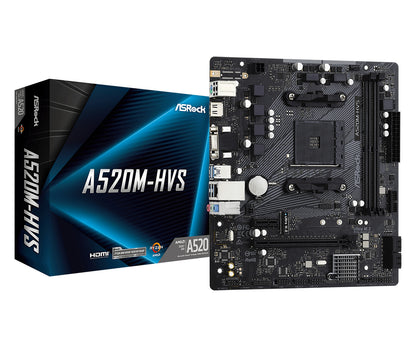 Asrock A520M-HVS AMD A520 Presa AM4 micro ATX