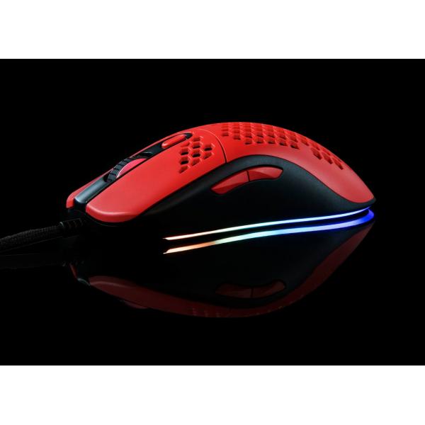 Arozzi Favo Ultra Light Gamingmaus - schwarz/rot