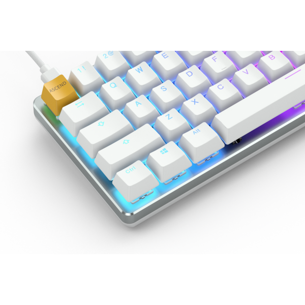 Glorious GMMK Compact White Ice Edition - Gateron Brown, US Layout