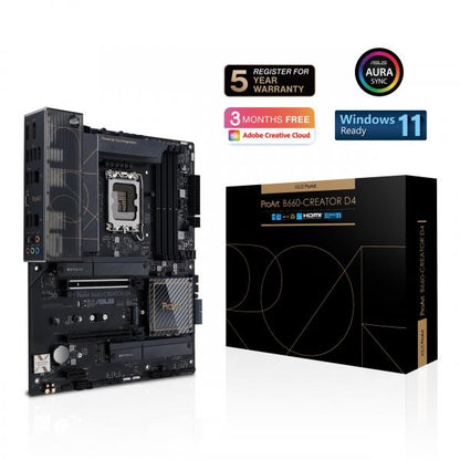 ASUS PROART B660-CREATOR D4 Intel B660 LGA 1700 ATX