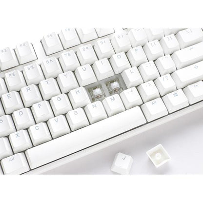 Ducky One 3 Classic Pure White Gaming Keyboard, RGB LED - MX-Silent-Red (US)