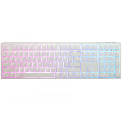 Ducky One 3 Classic Pure White Gaming Keyboard, RGB LED - MX-Silent-Red (US)