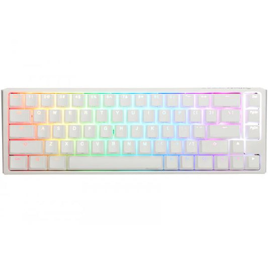 Ducky One 3 Classic Pure White SF Gaming Keyboard, RGB LED - MX-Speed-Silver (US)