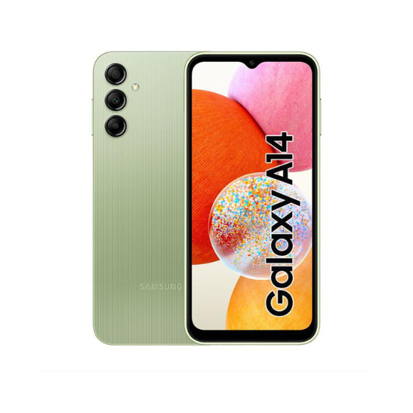 Samsung Galaxy A14 Display LCD FHD+ 6.6", Android 13. 4GB RAM, 128GB, Doppia SIM, Batteria 5.000 mAh, Light Green